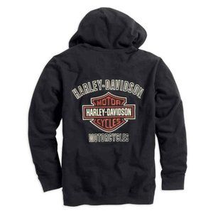 New w/Tags Harley-Davidson Mens Bar & Shield Hooded Sweatshirt, Black  3XL